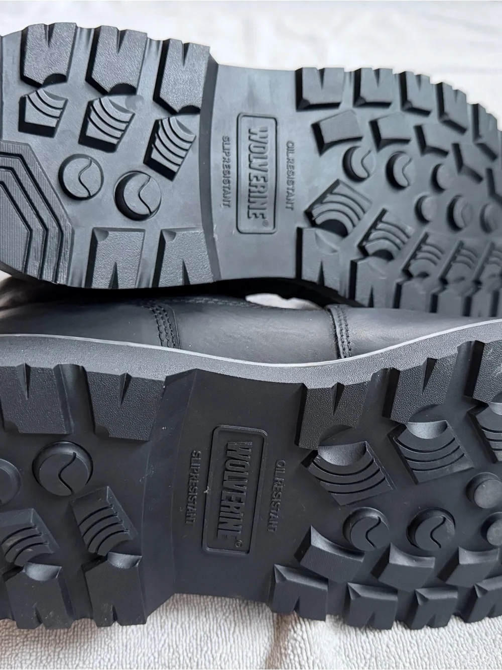 Wolverine Black Leather Waterproof Work Boot